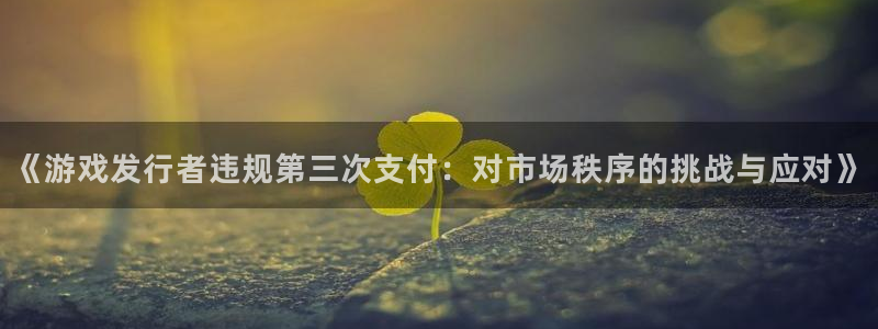 雷火竞技是什么：《游戏发行者违规第三次支付：对市场秩序的挑战与应对》